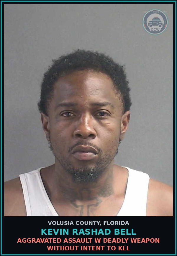 Booking mugshot of KEVIN RASHAD BELL in Volusia County