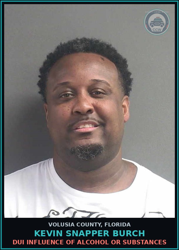 Booking mugshot of KEVIN SNAPPER BURCH in Volusia County