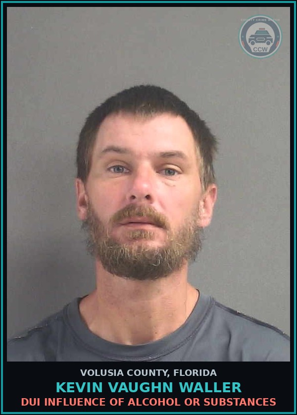 Booking mugshot of KEVIN VAUGHN WALLER in Volusia County