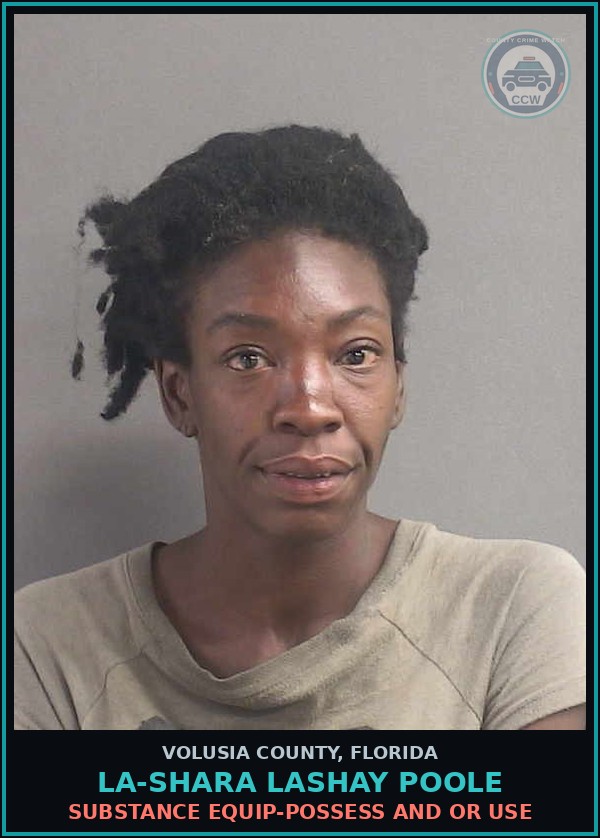 Booking mugshot of LA-SHARA LASHAY POOLE in Volusia County