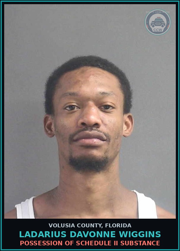 Booking mugshot of LADARIUS DAVONNE WIGGINS in Volusia County