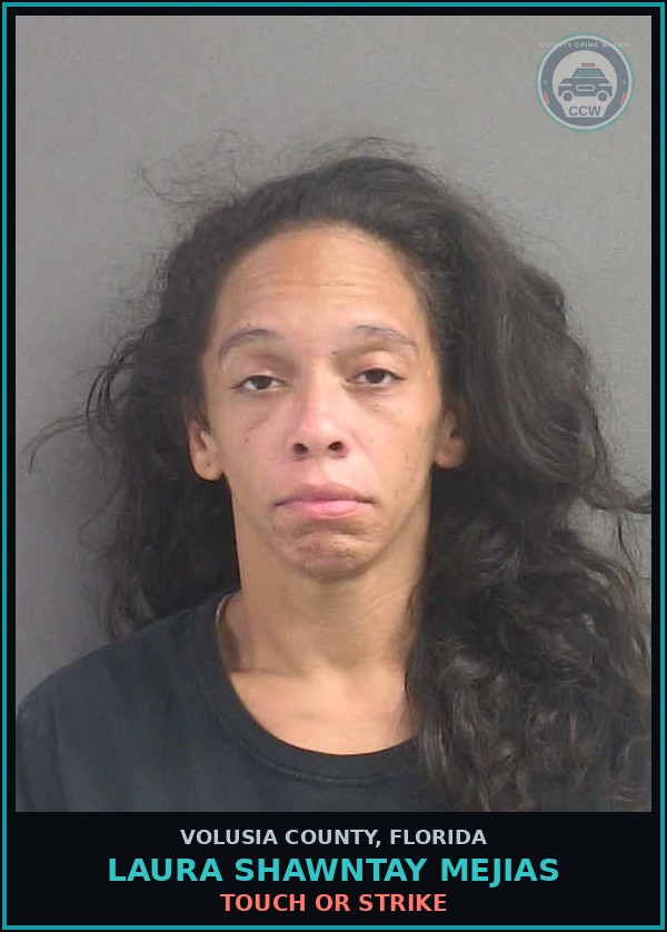Booking mugshot of LAURA SHAWNTAY MEJIAS in Volusia County