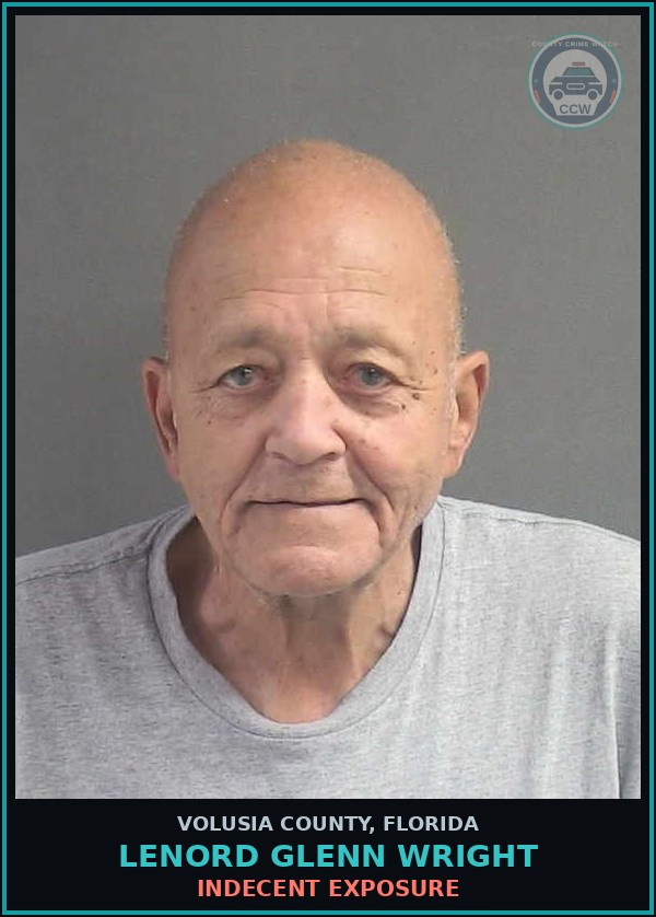 Booking mugshot of LENORD GLENN WRIGHT in Volusia County