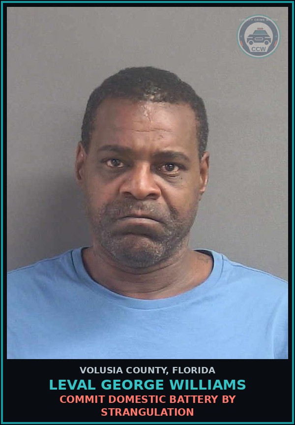 Booking mugshot of LEVAL GEORGE WILLIAMS in Volusia County