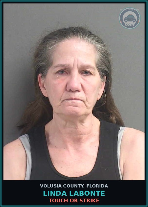 Booking mugshot of LINDA LABONTE in Volusia County