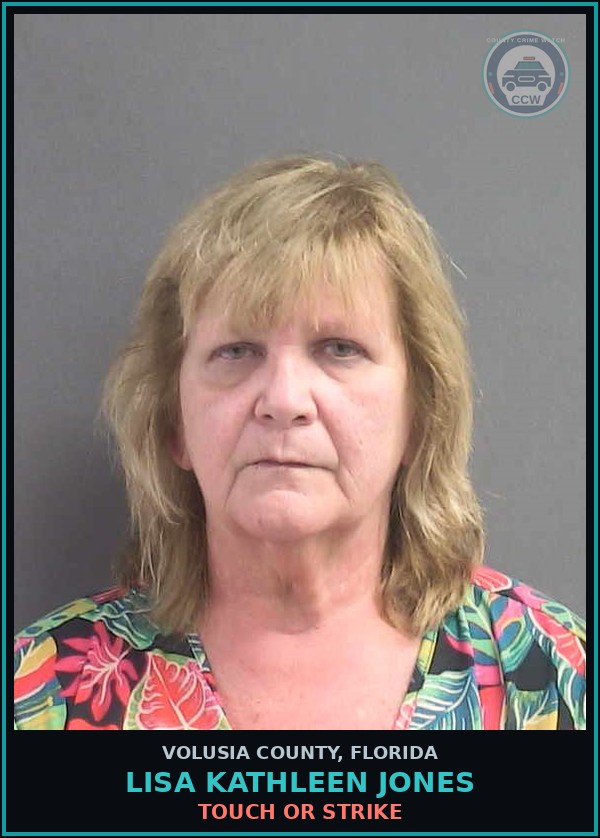 Booking mugshot of LISA KATHLEEN JONES in Volusia County