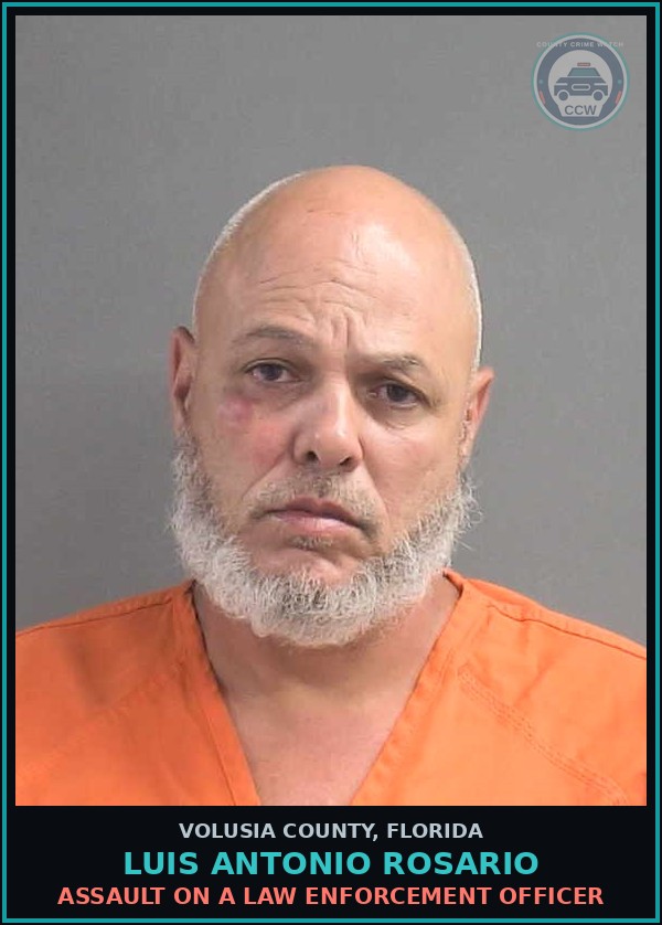 Booking mugshot of LUIS ANTONIO ROSARIO in Volusia County