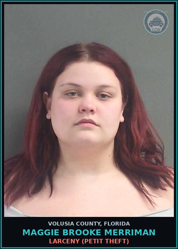 Booking mugshot of MAGGIE BROOKE MERRIMAN in Volusia County
