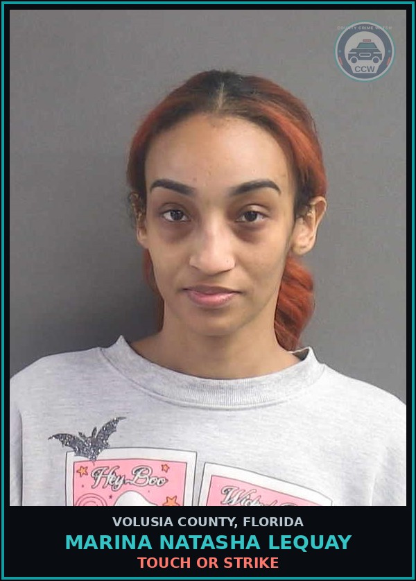 Booking mugshot of MARINA NATASHA LEQUAY in Volusia County
