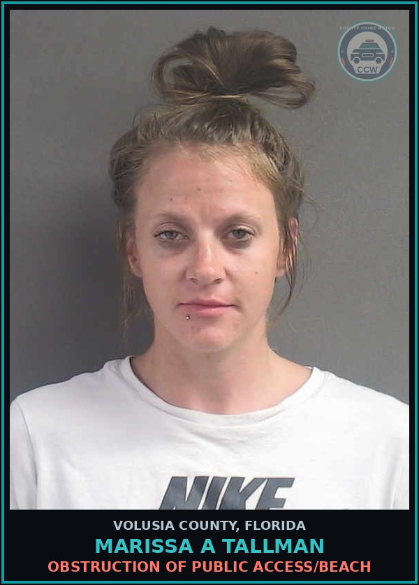 Booking mugshot of MARISSA A TALLMAN in Volusia County