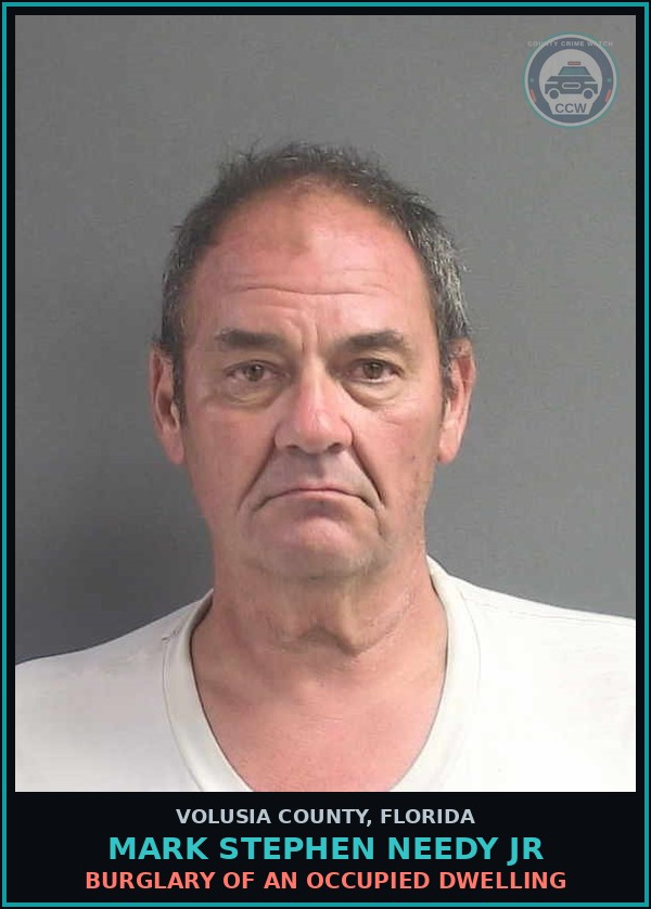 Booking mugshot of MARK STEPHEN NEEDY JR in Volusia County