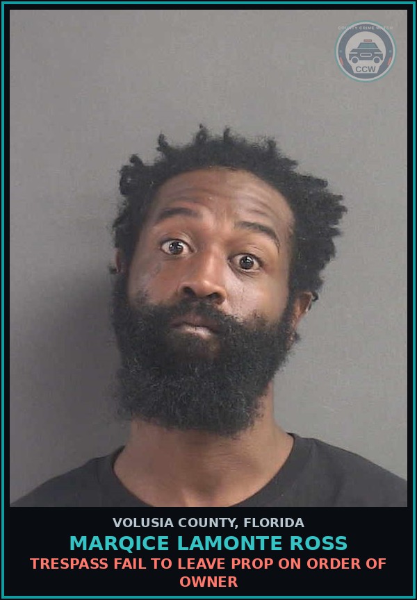 Booking mugshot of MARQICE LAMONTE ROSS in Volusia County