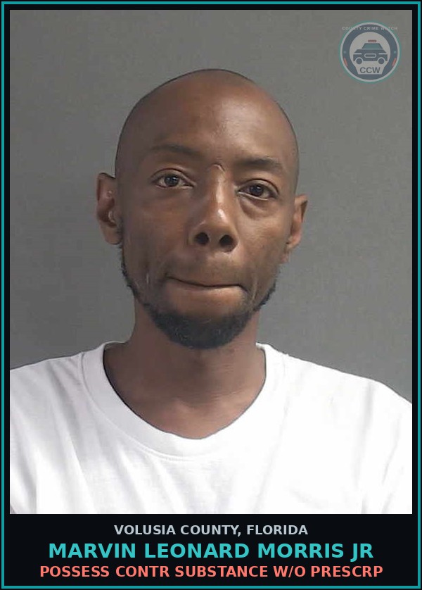 Booking mugshot of MARVIN LEONARD MORRIS JR in Volusia County