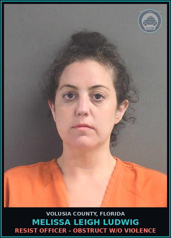 Booking mugshot of MELISSA LEIGH LUDWIG in Volusia County