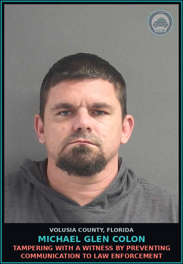 Booking mugshot of MICHAEL GLEN COLON in Volusia County