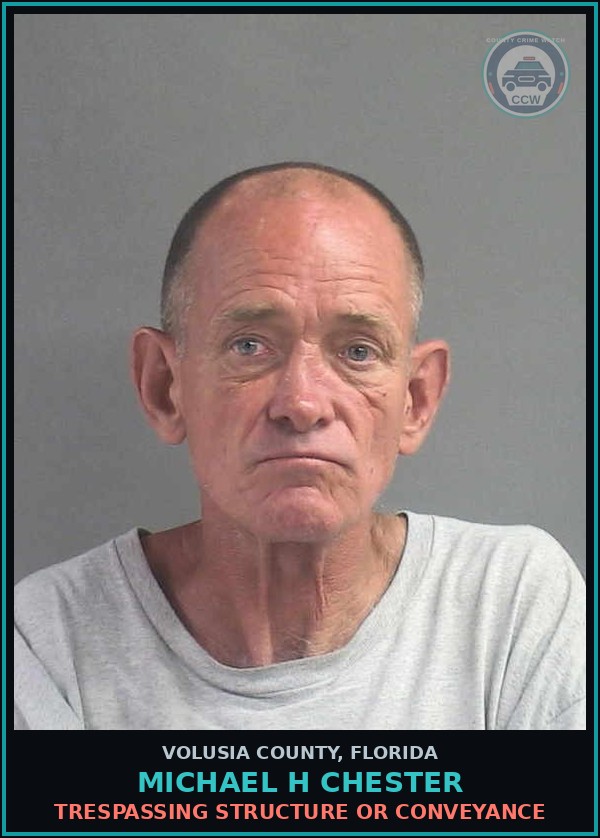Booking mugshot of MICHAEL H CHESTER in Volusia County