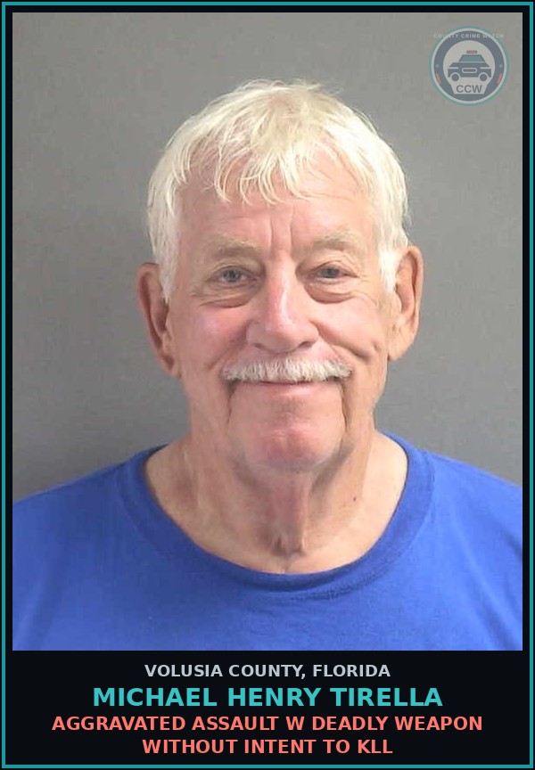 Booking mugshot of MICHAEL HENRY TIRELLA in Volusia County
