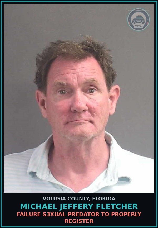 Booking mugshot of MICHAEL JEFFERY FLETCHER in Volusia County