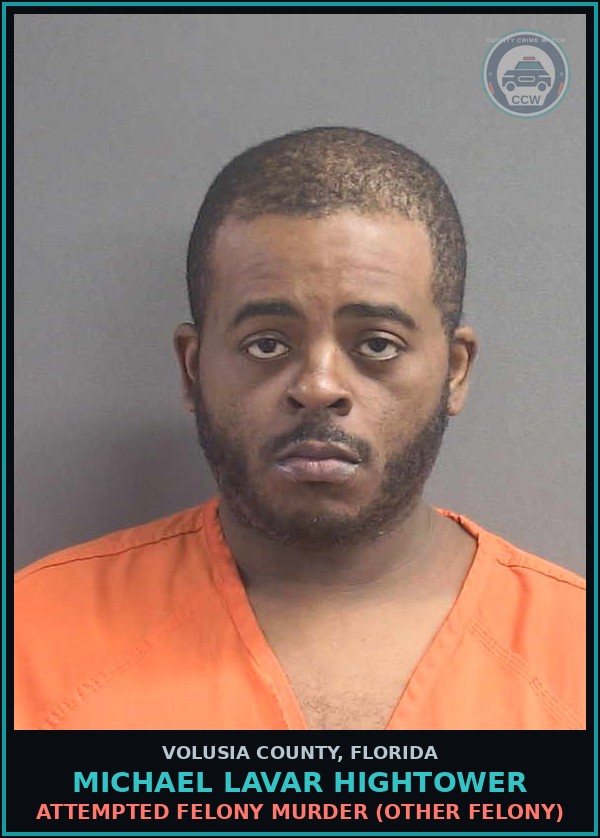 Booking mugshot of MICHAEL LAVAR HIGHTOWER in Volusia County
