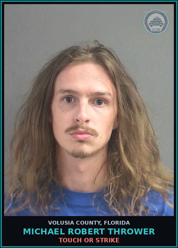 Booking mugshot of MICHAEL ROBERT THROWER in Volusia County