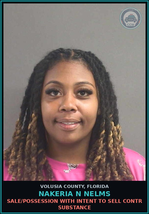 Booking mugshot of NAKERIA N NELMS in Volusia County