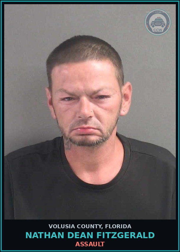Booking mugshot of NATHAN DEAN FITZGERALD in Volusia County
