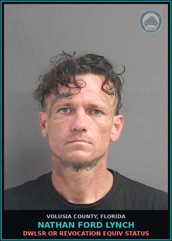 Booking mugshot of NATHAN FORD LYNCH in Volusia County