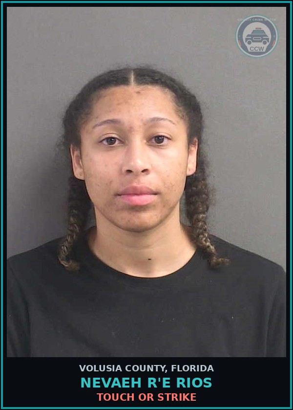 Booking mugshot of NEVAEH R'E RIOS in Volusia County