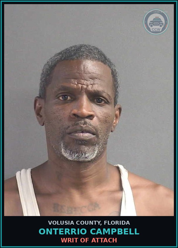 Booking mugshot of ONTERRIO CAMPBELL in Volusia County
