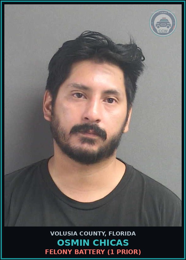 Booking mugshot of OSMIN CHICAS in Volusia County
