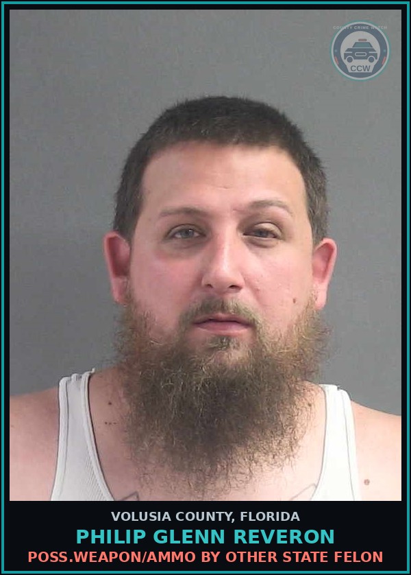 Booking mugshot of PHILIP GLENN REVERON in Volusia County