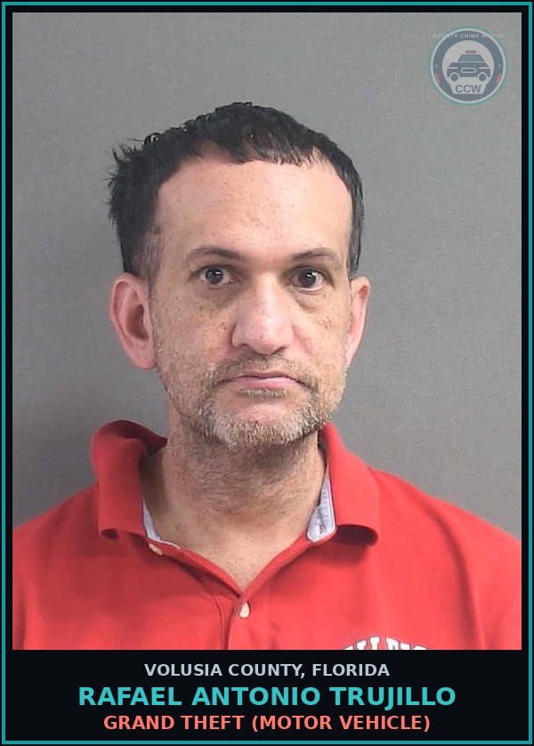 Booking mugshot of RAFAEL ANTONIO TRUJILLO in Volusia County