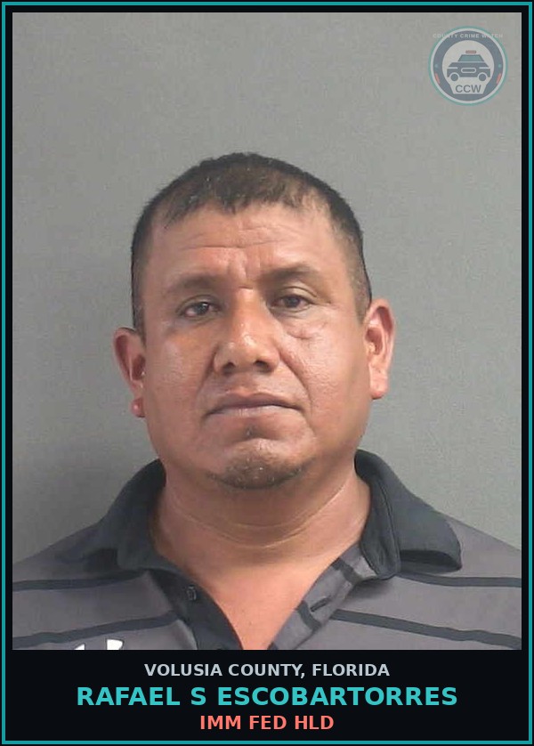 Booking mugshot of RAFAEL S ESCOBARTORRES in Volusia County