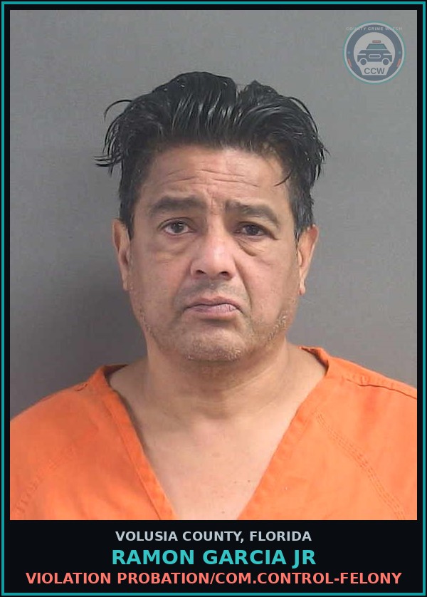 Booking mugshot of RAMON GARCIA JR in Volusia County
