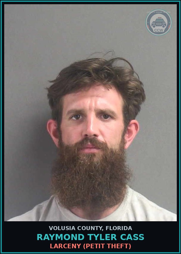 Booking mugshot of RAYMOND TYLER CASS in Volusia County