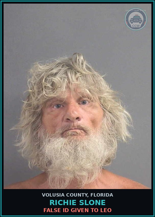 Booking mugshot of RICHIE SLONE in Volusia County