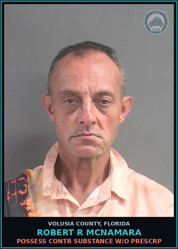 Booking mugshot of ROBERT R MCNAMARA in Volusia County