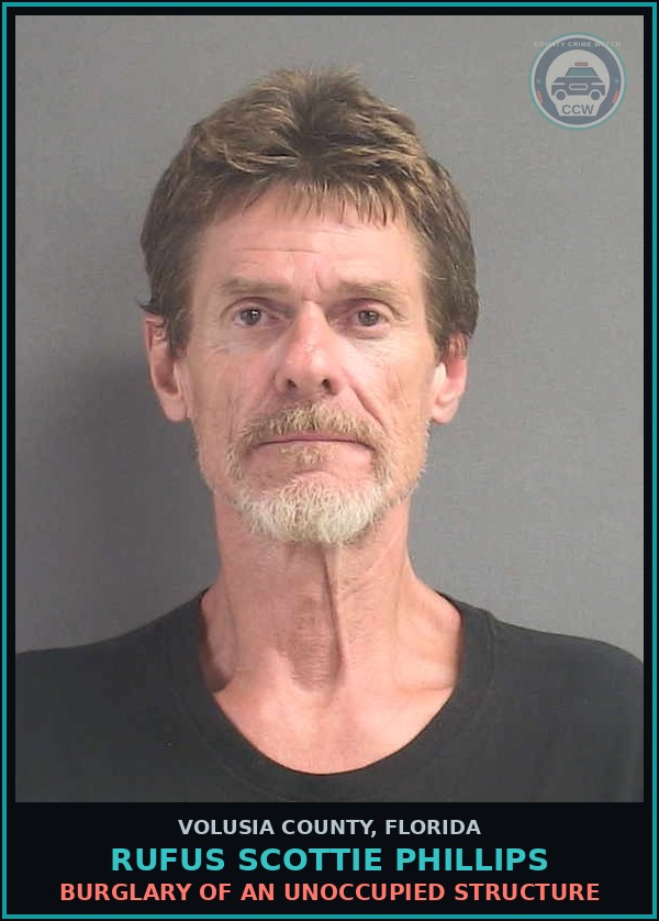 Booking mugshot of RUFUS SCOTTIE PHILLIPS in Volusia County
