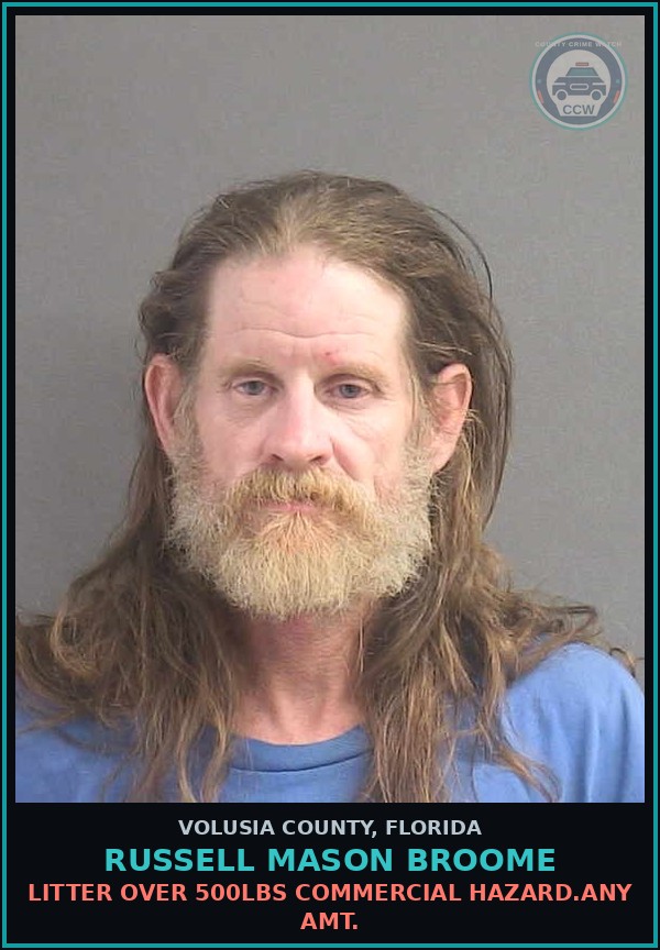 Booking mugshot of RUSSELL MASON BROOME in Volusia County