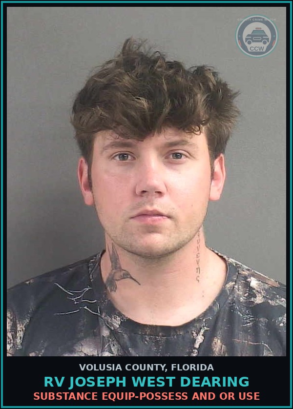 Booking mugshot of RV JOSEPH WEST DEARING in Volusia County