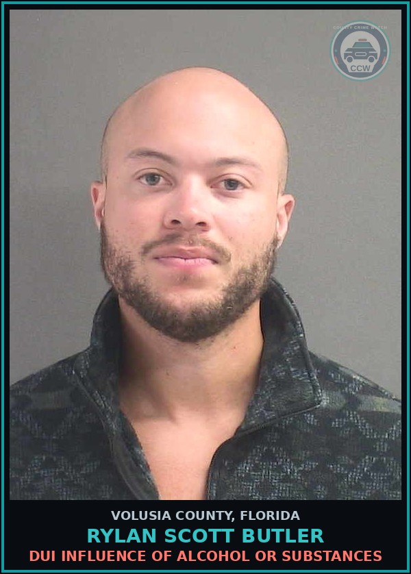 Booking mugshot of RYLAN SCOTT BUTLER in Volusia County