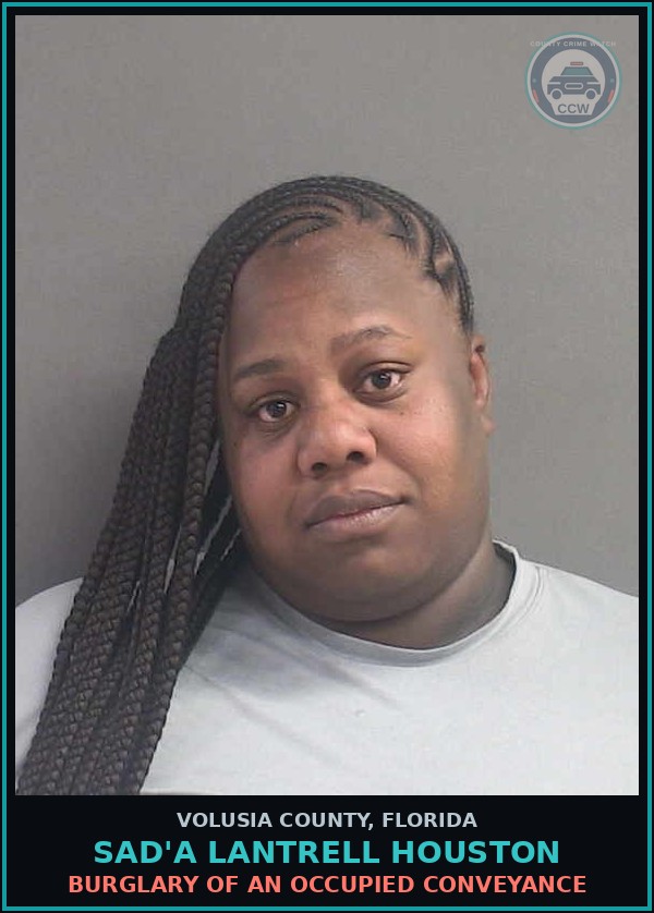 Booking mugshot of SAD'A LANTRELL HOUSTON in Volusia County
