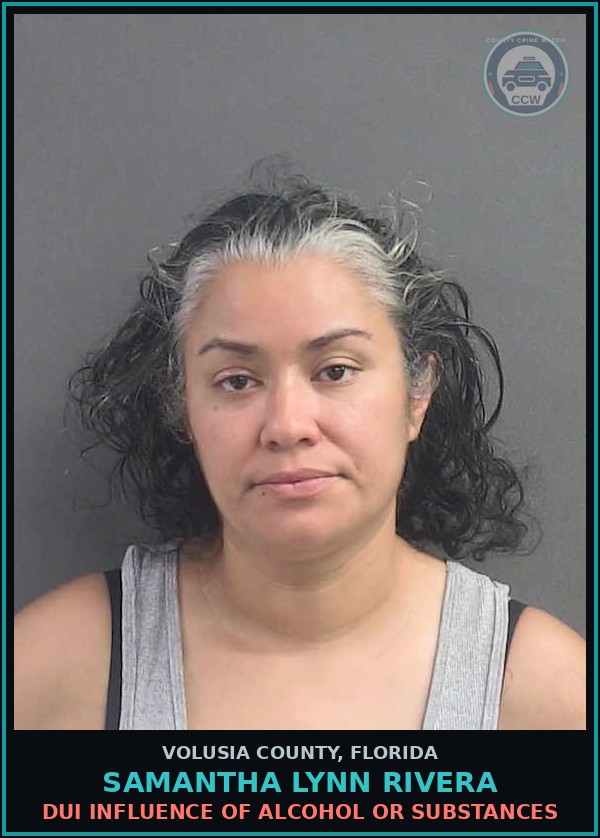 Booking mugshot of SAMANTHA LYNN RIVERA in Volusia County