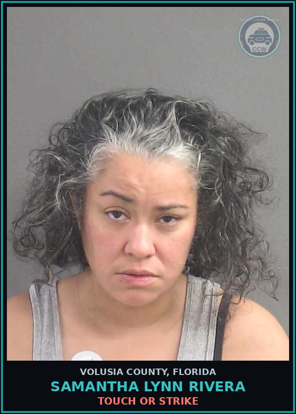 Booking mugshot of SAMANTHA LYNN RIVERA in Volusia County