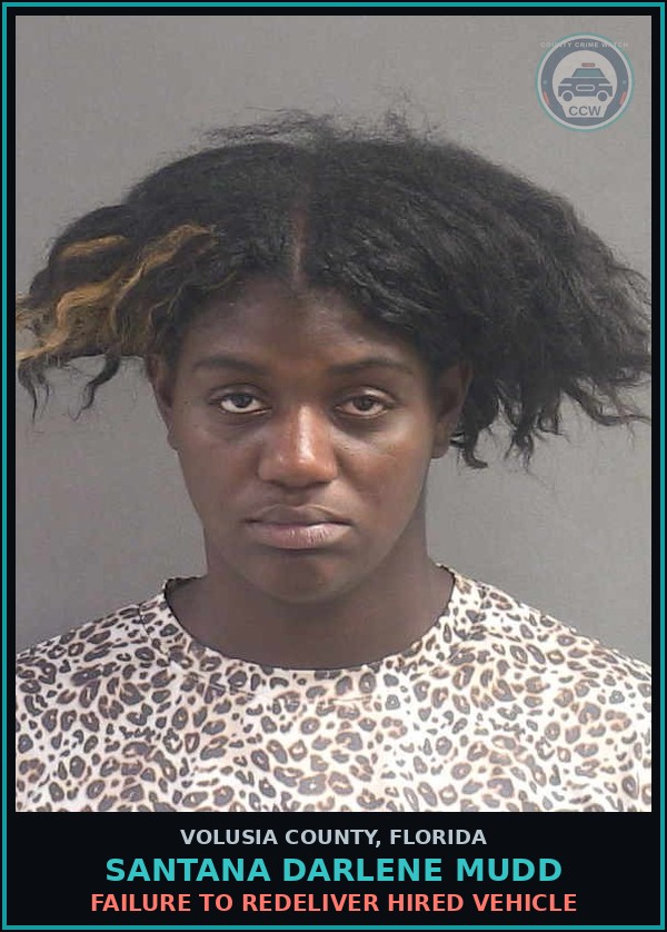Booking mugshot of SANTANA DARLENE MUDD in Volusia County