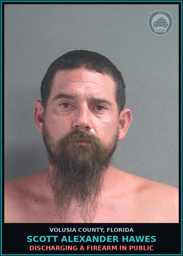 Booking mugshot of SCOTT ALEXANDER HAWES in Volusia County