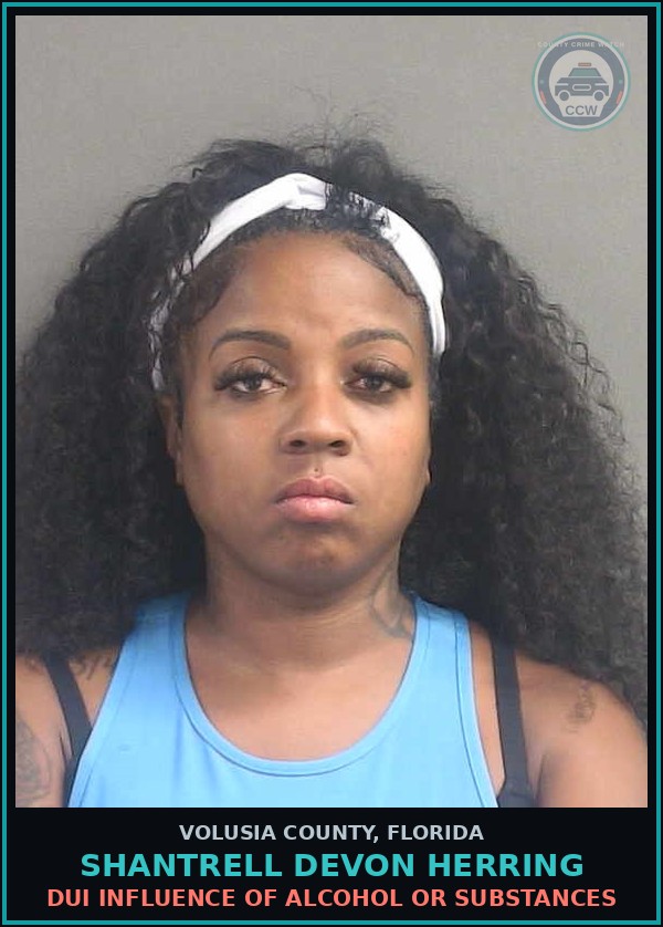 Booking mugshot of SHANTRELL DEVON HERRING in Volusia County