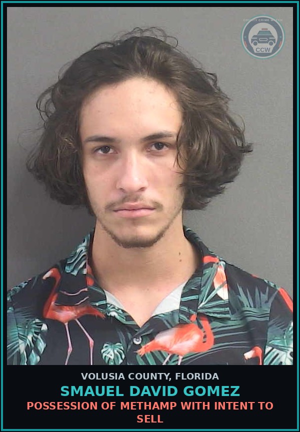 Booking mugshot of SMAUEL DAVID GOMEZ in Volusia County