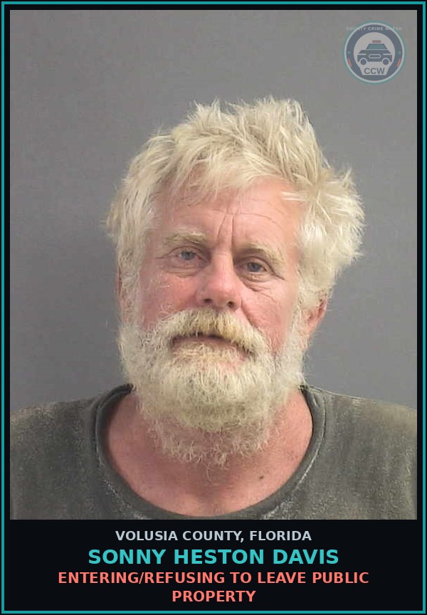 Booking mugshot of SONNY HESTON DAVIS in Volusia County
