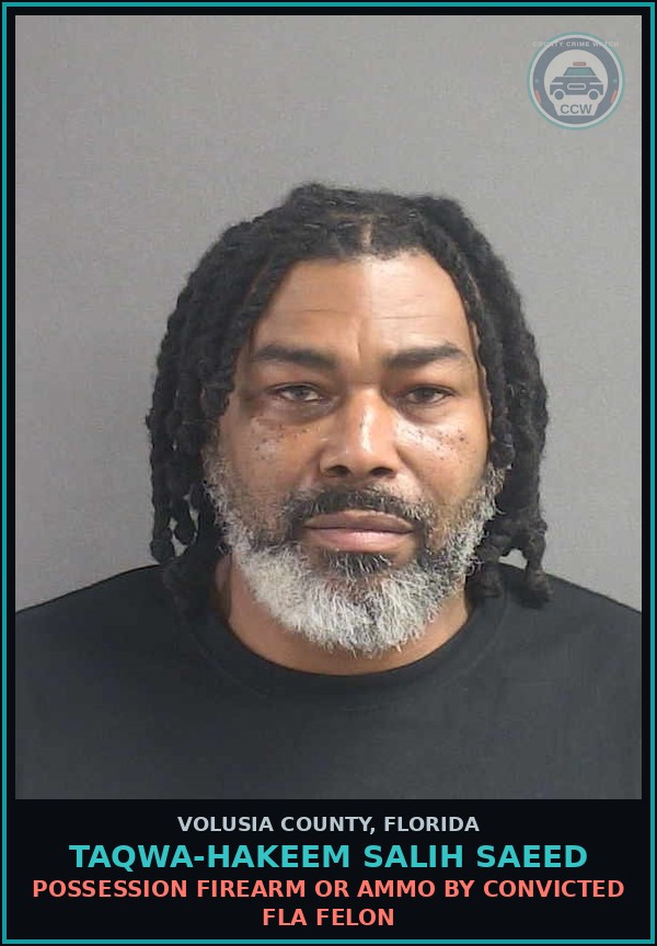 Booking mugshot of TAQWA-HAKEEM SALIH SAEED in Volusia County